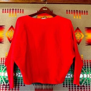 Philosophy vibrant red sweater size M, EUC!